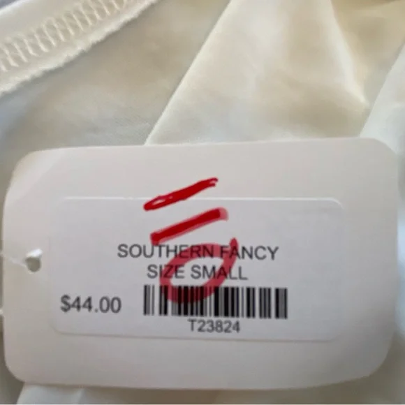 🆕NWT Cherish Kimono Sleeves Front Wrap Peplum Top Ivory Size Small - Picture 8 of 9